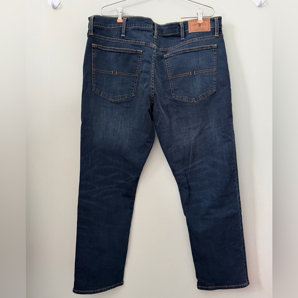 U.S. Polo Assn. Men's Deep Indigo Straight Jeans - Picture 2 of 7